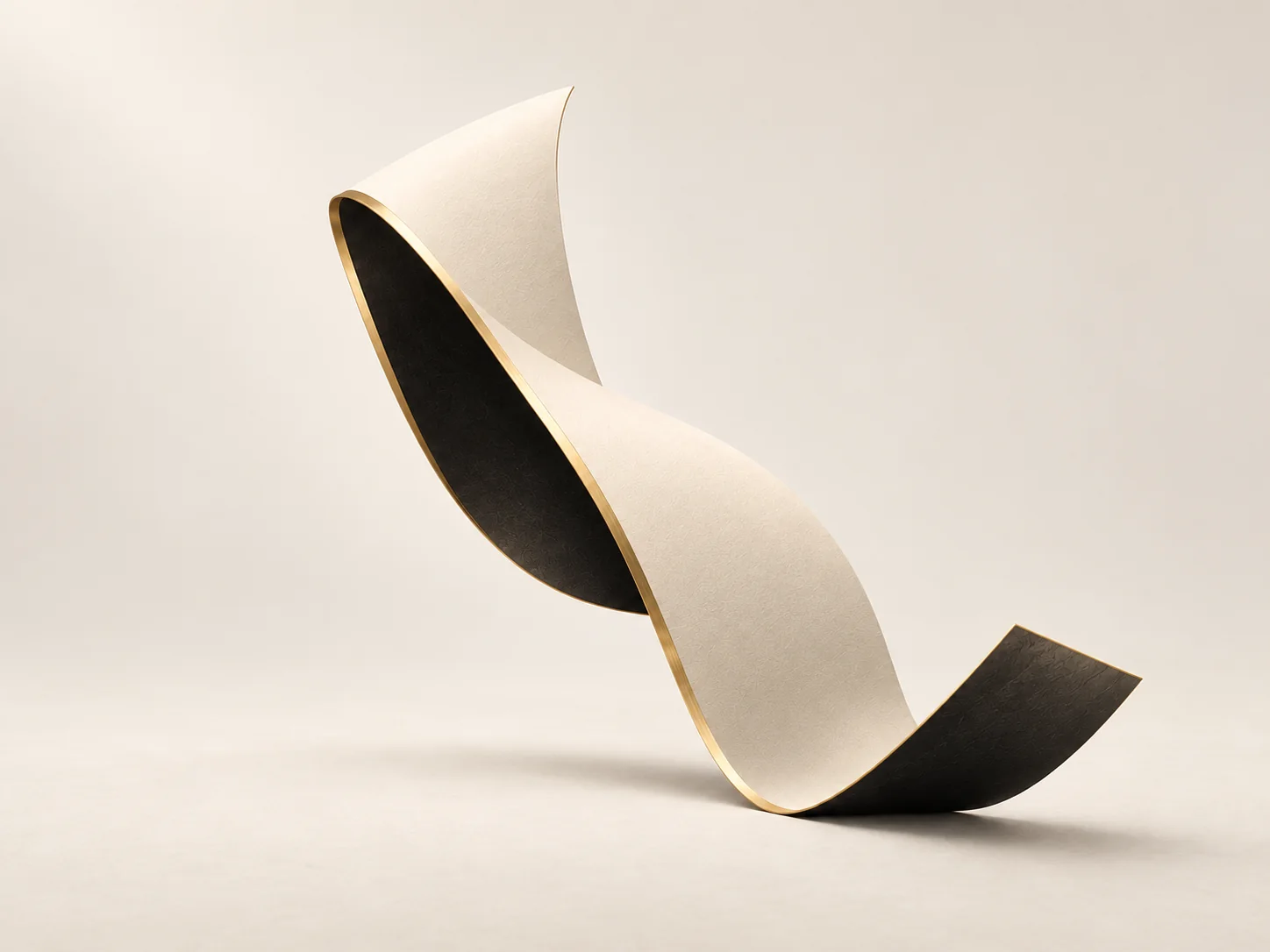 The complete open sculpture in a warm ivory setting.